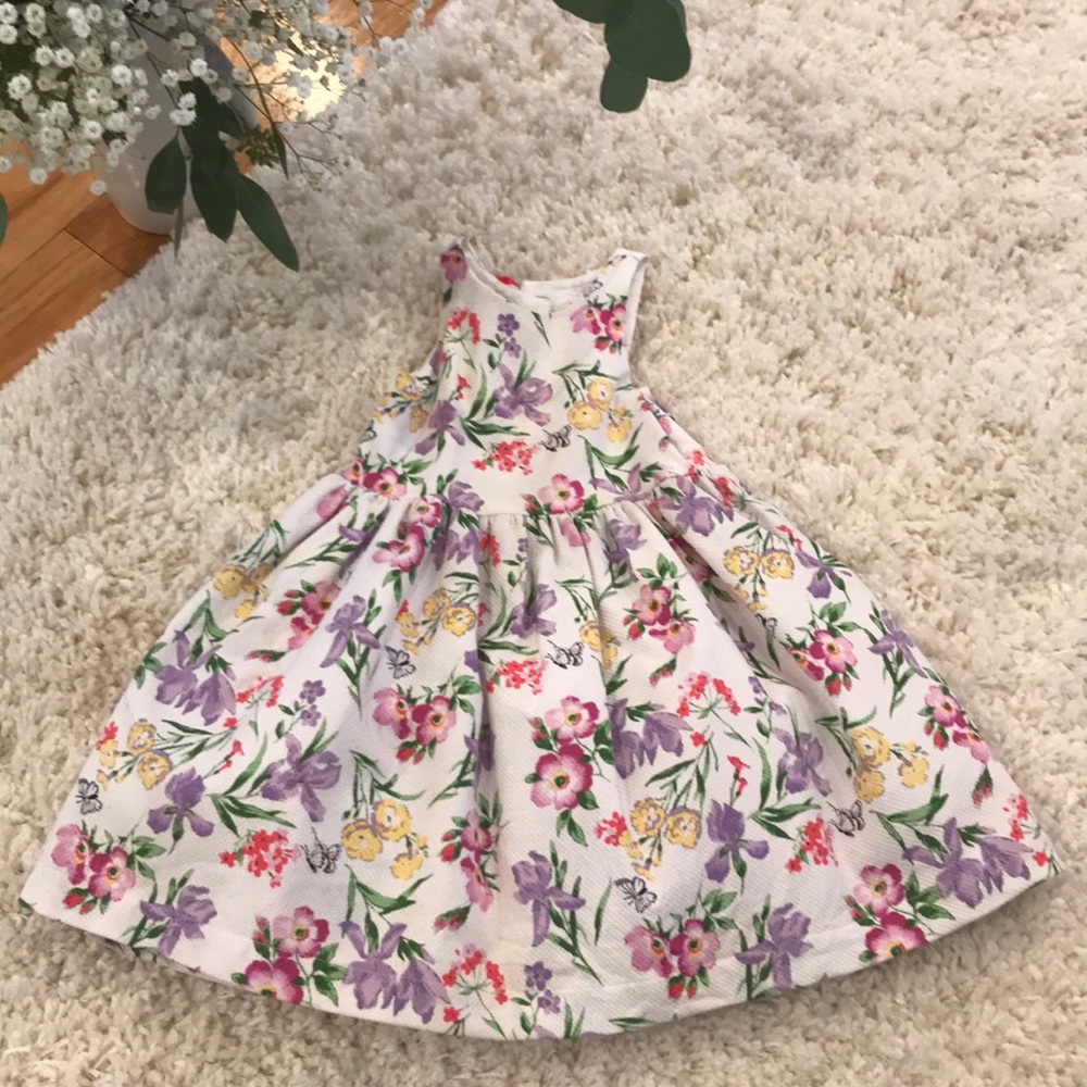 Janie and Jack Girls Flower and Butterfly dress